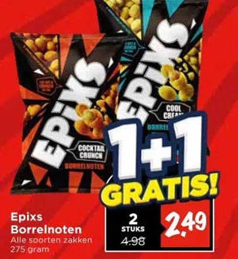 Epix Borrelnoten 1+1 GRATIS!