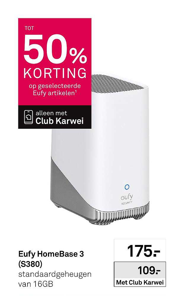 Eufy HomeBase 3 (S380) standaardgeheugen van 16GB