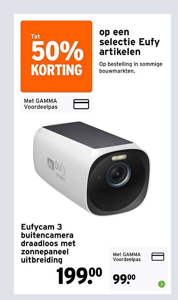Eufycam 3 buitencamera draadloos met zonnepaneel uitbreiding