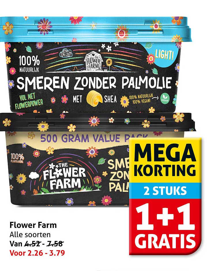 Flower Farm Alle soorten 1+1 gratis