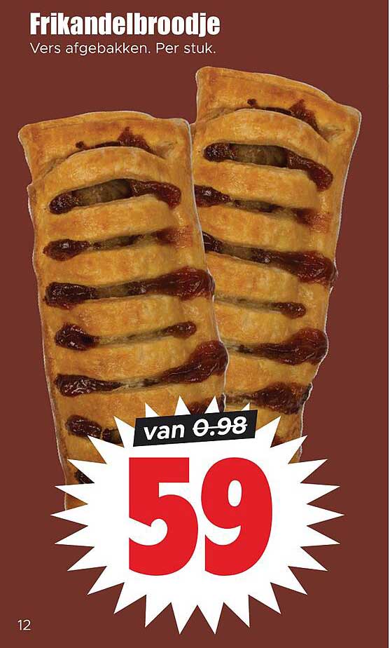 Frikandelbroodje Vers afgebakken. Per stuk.