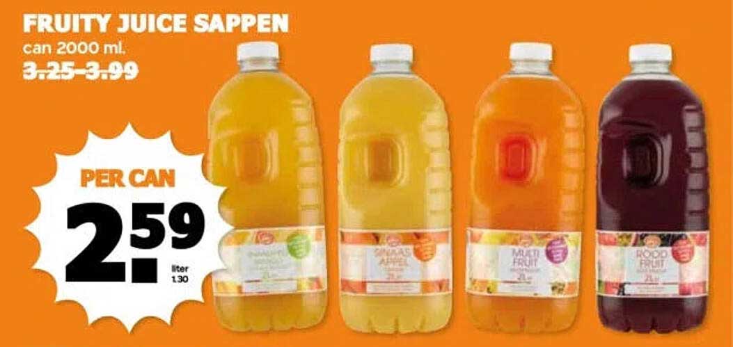 FRUITY JUICE SAPPEN can 2000 ml.