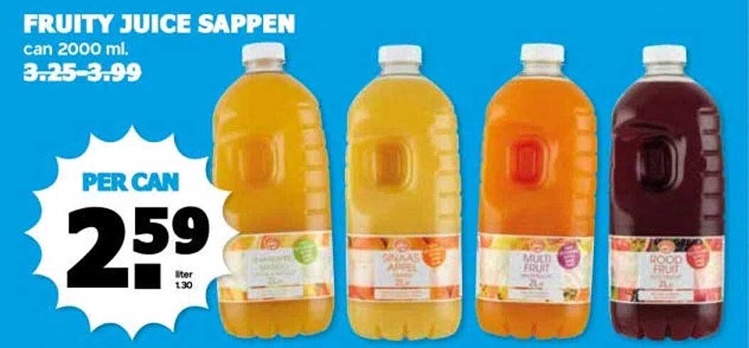 FRUITY JUICE SAPPEN can 2000 ml.