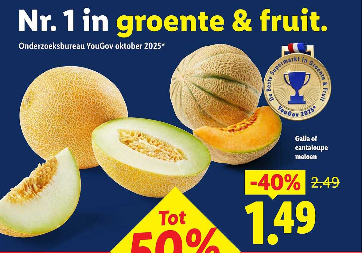 Galia of cantaloupe meloen