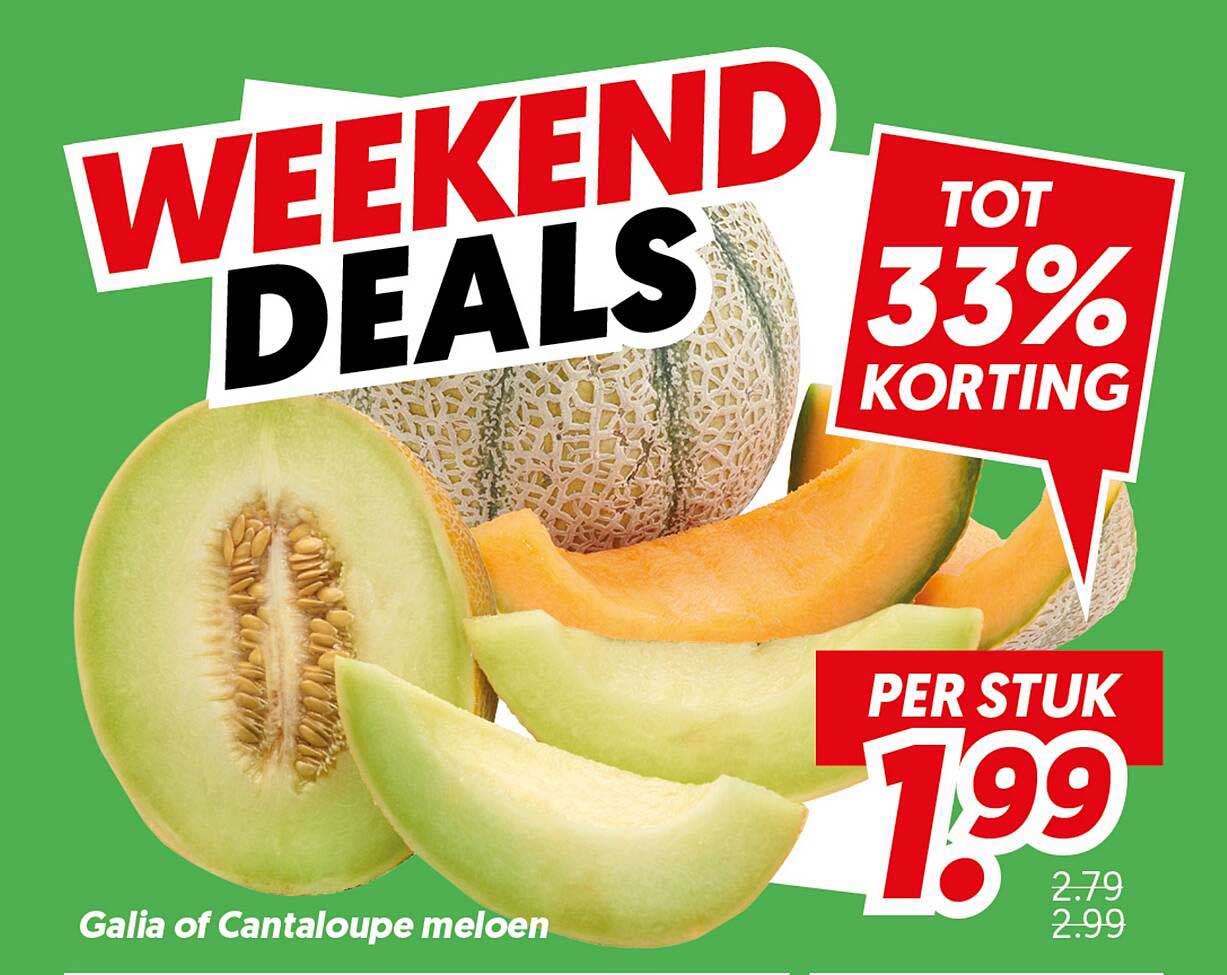 Galia of Cantaloupe meloen TOT 33% KORTING