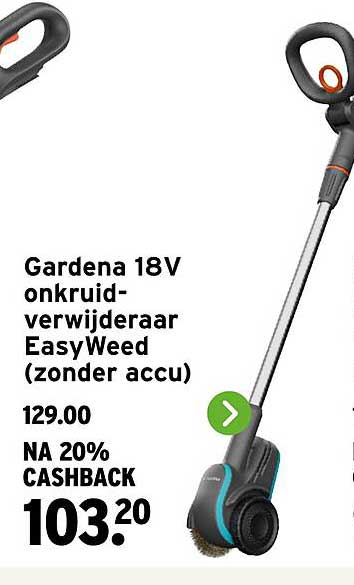 Gardena 18V onkruidverwijderaar EasyWeed (zonder accu)