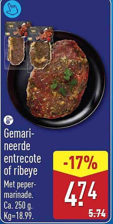 Gemarineerde entrecote of ribeye