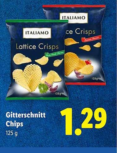 Gitterschnitt Chips 125 g