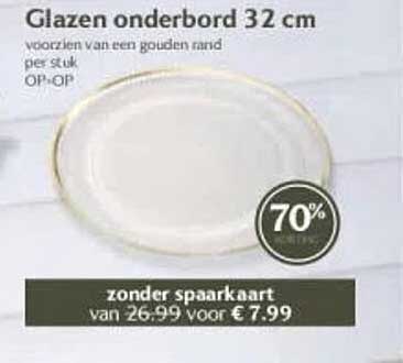 Glazen onderbord 32 cm