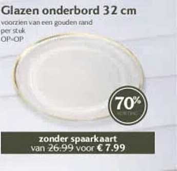 Glazen onderbord 32 cm