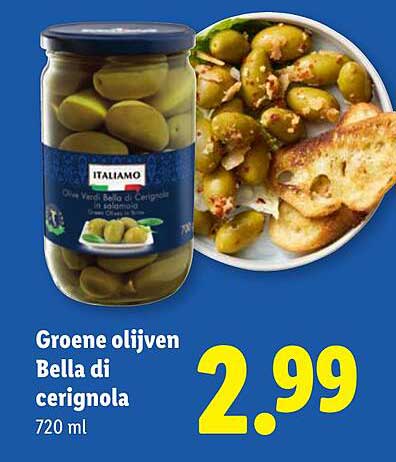 Groene olijven Bella di cerignola