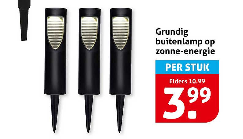 Grundig buitenlamp op zonne-energie PER STUK