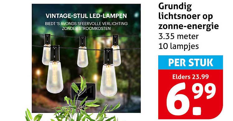 Grundig lichtsnoer op zonne-energie