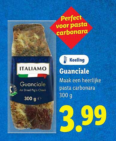 Guanciale Maak een heerlijke pasta carbonara 300 g