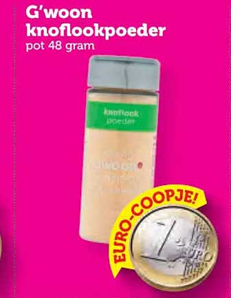 G'woon knoflookpoeder pot 48 gram
