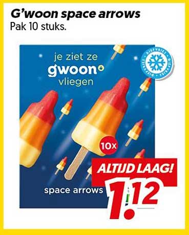 G'woon space arrows Pak 10 stuks. ALTIJD LAAG!
