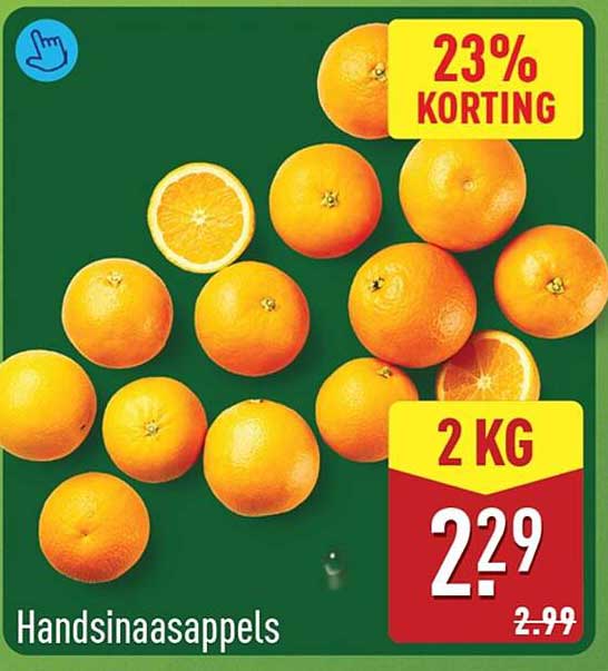 Handsinaasappels 23% korting