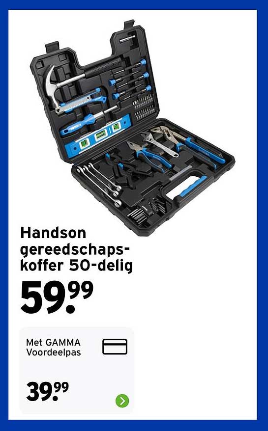 Handson gereedschapskoffer 50-delig