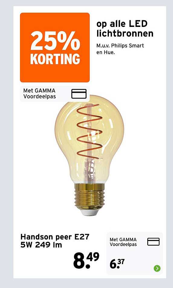 Handson peer E27 5W 249 lm op alle LED lichtbronnen