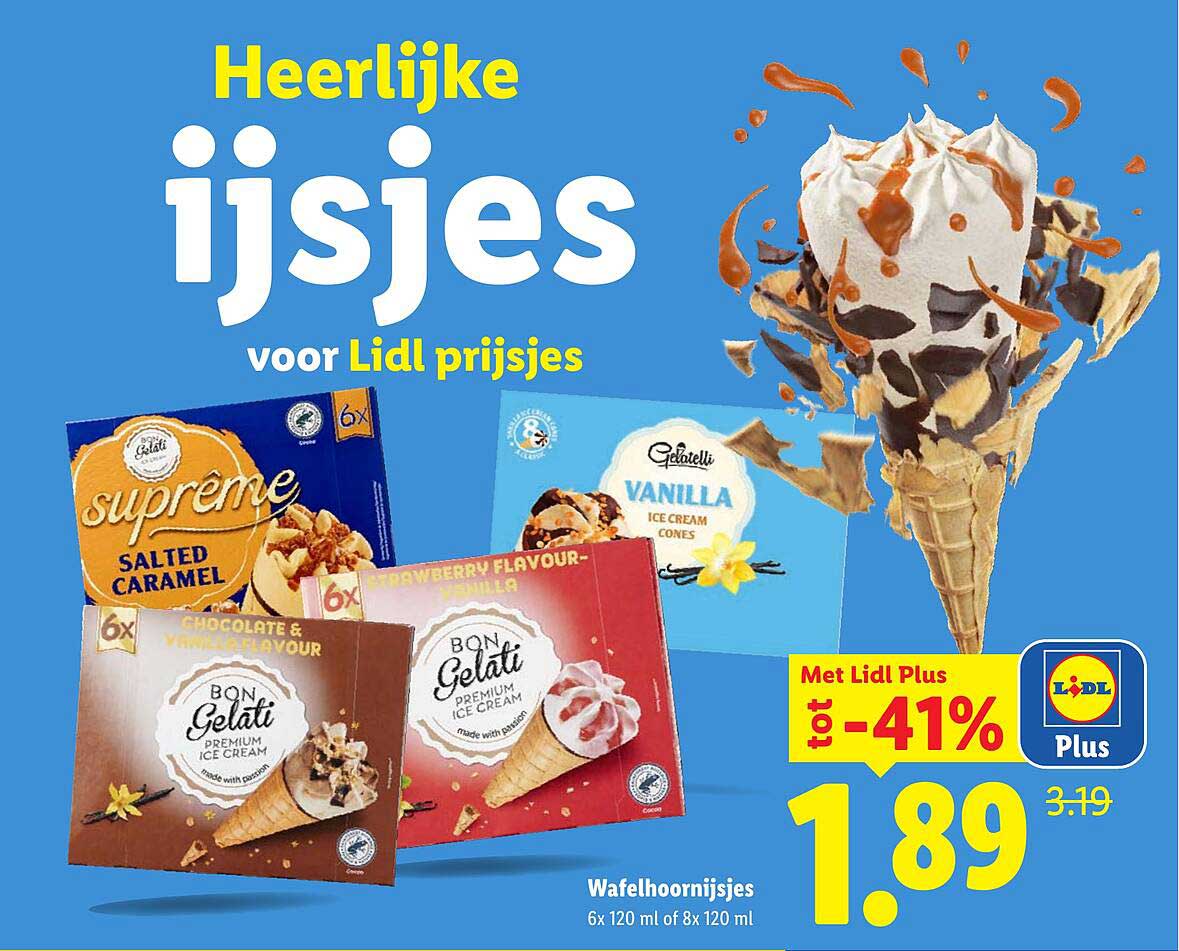 Heerlijke ijsjes voor Lidl prijsjes