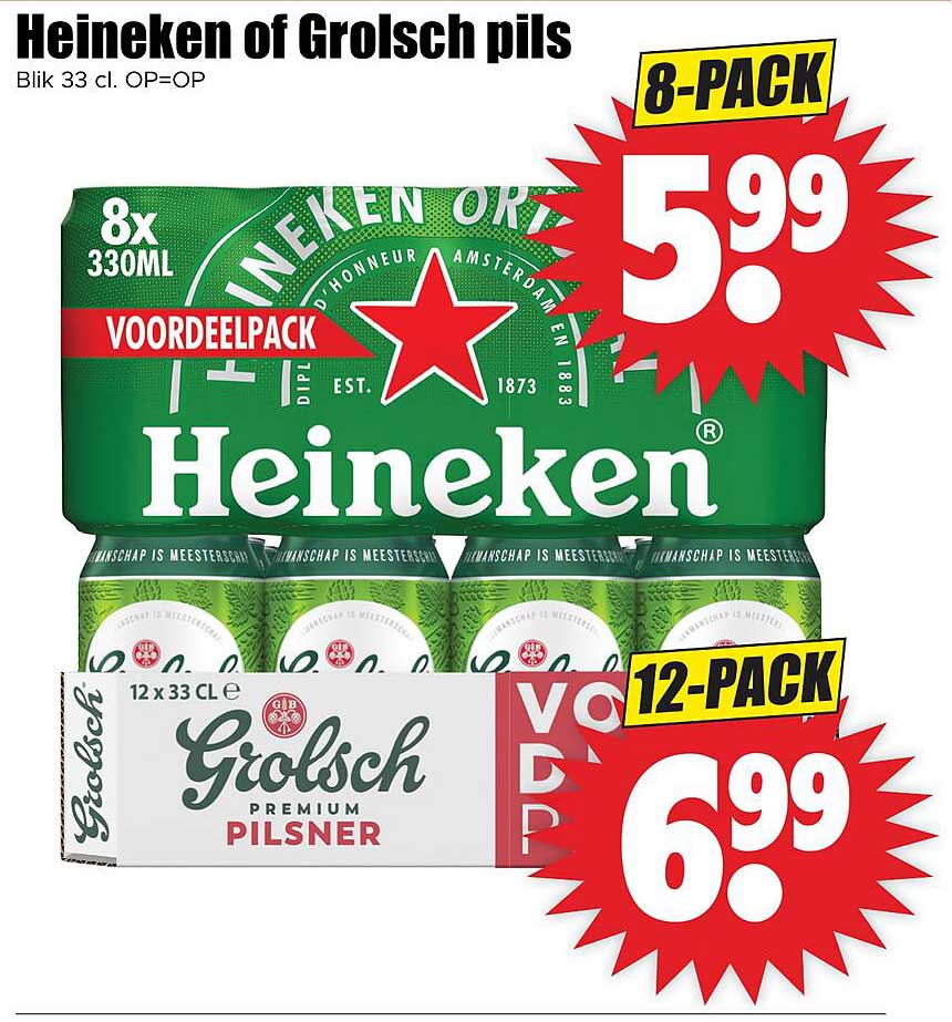 Heineken of Grolsch pils