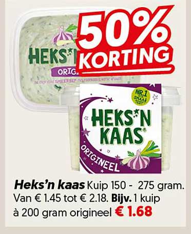 Heks’n kaas Kuip 150 - 275 gram 50% KORTING