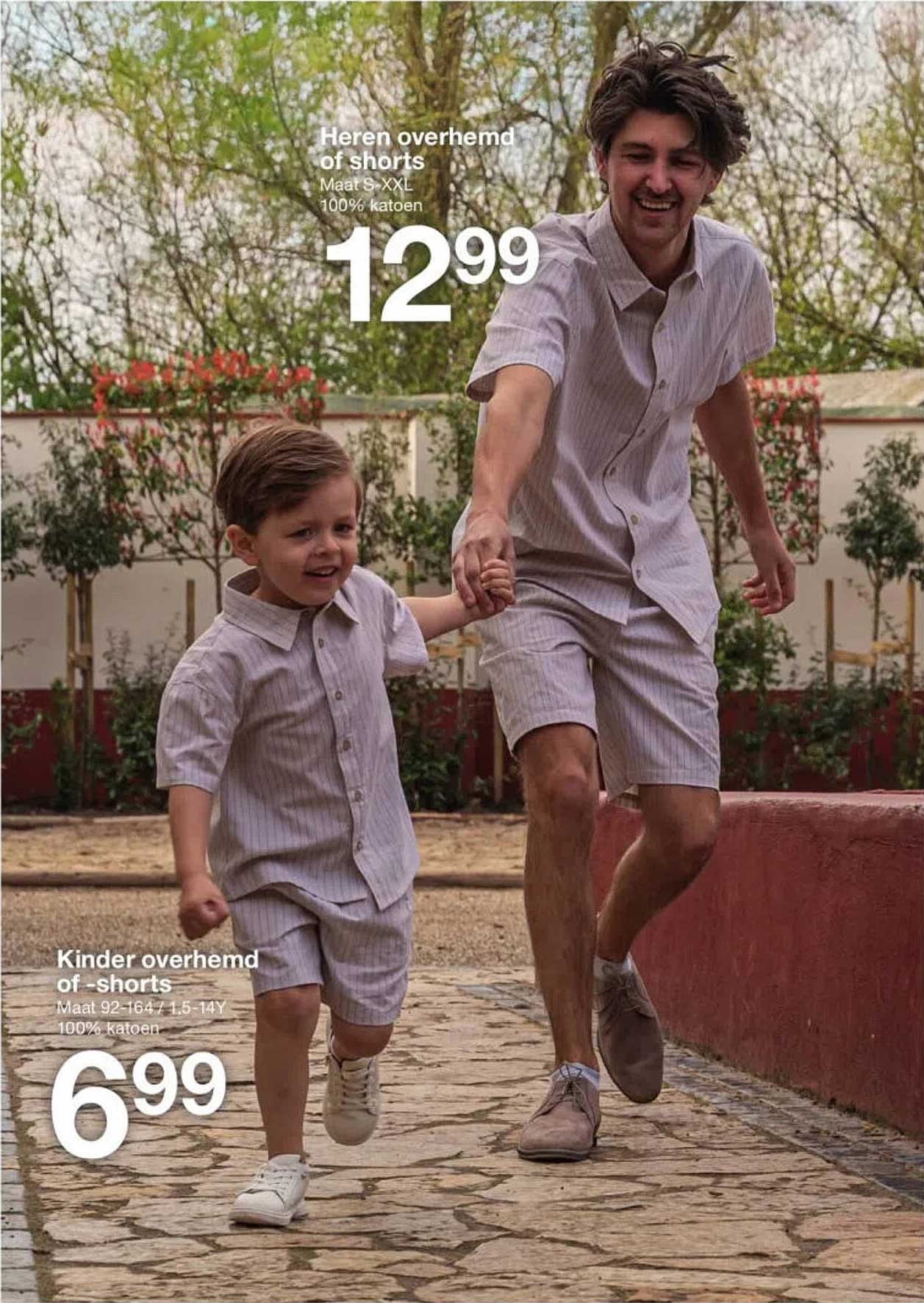 Heren overhemd of shorts