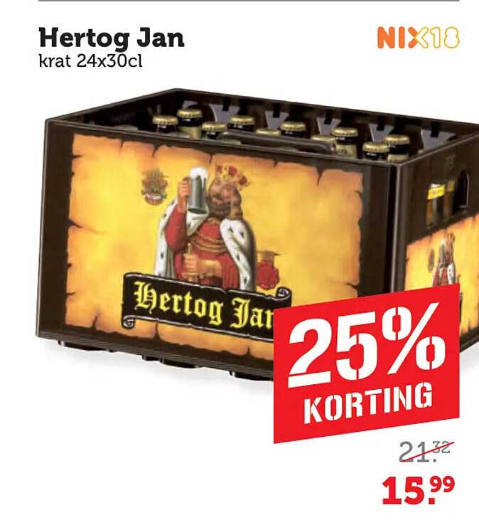 Hertog Jan krat 24x30cl 25% KORTING