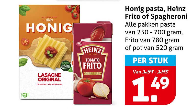 Honig pasta, Heinz Frito of Spagheroni