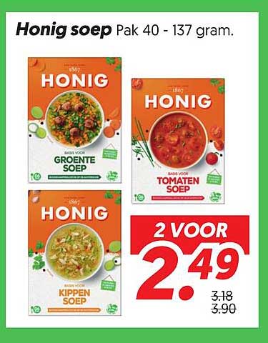 Honig soep Pak 40 - 137 gram