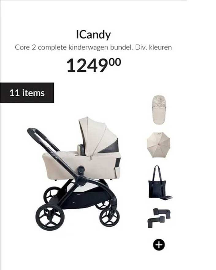 ICandy Core 2 complete kinderwagen bundel. Div. kleuren