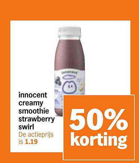 innocent creamy smoothie strawberry swirl 50% korting