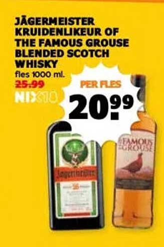 JÄGERMEISTER KRUIDENLIKEUR OF THE FAMOUS GROUSE BLENDED SCOTCH WHISKY