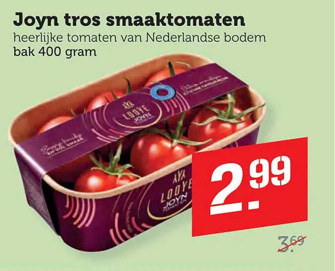 Joyn tros smaaktomaten heerlijke tomaten van Nederlandse bodem bak 400 gram