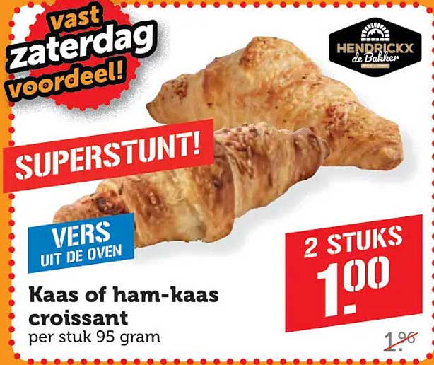 Kaas of ham-kaas croissant