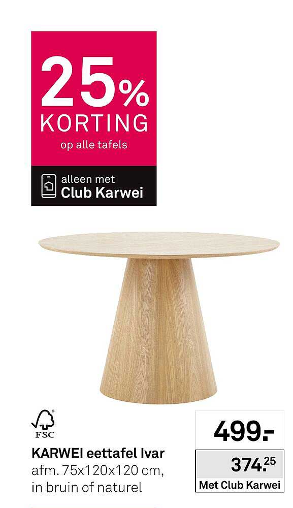 KARWEI eettafel Ivar
