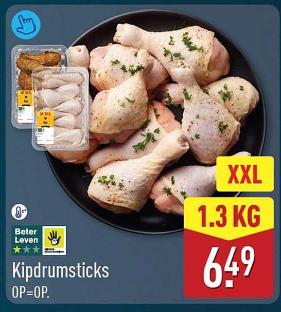 Kipdrumsticks XXL 1.3 KG OP=OP.