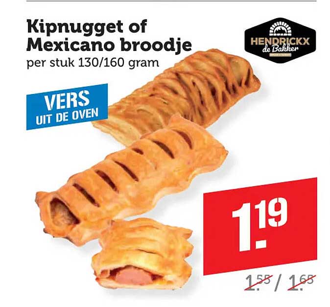 Kipnugget of Mexicano broodje