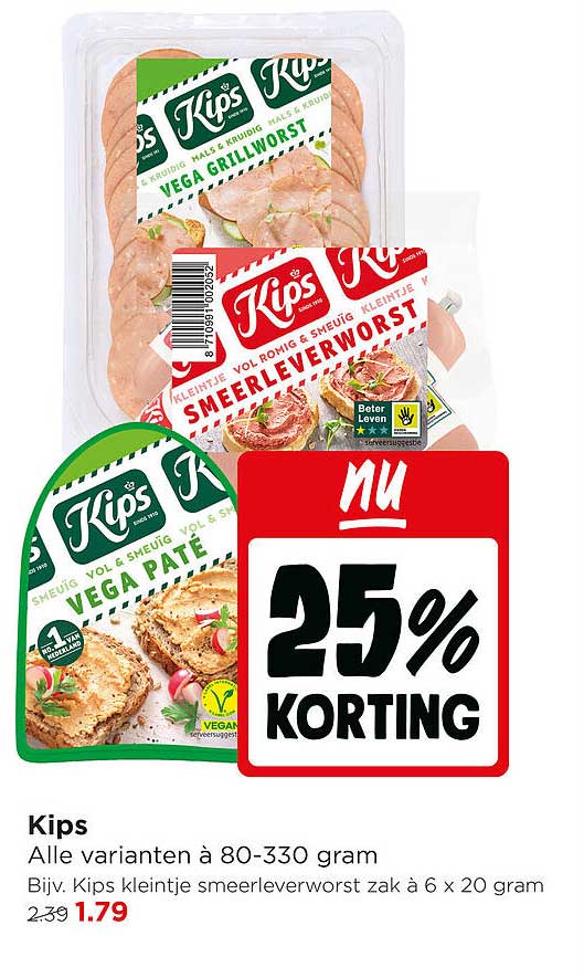 Kips Alle varianten à 80-330 gram 25% KORTING