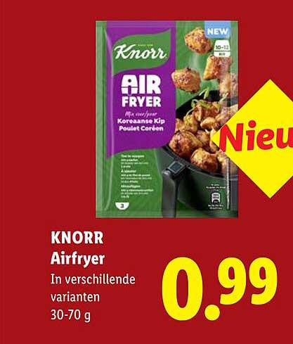 KNORR Airfryer In verschillende varianten 30-70 g