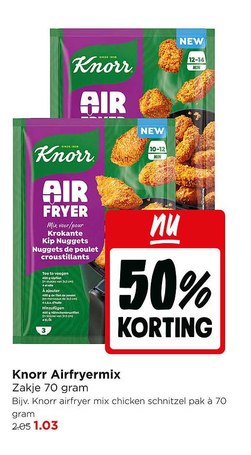 Knorr Airfryermix 50% korting