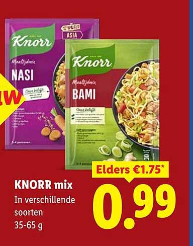 KNORR mix In verschillende soorten 35-65 g