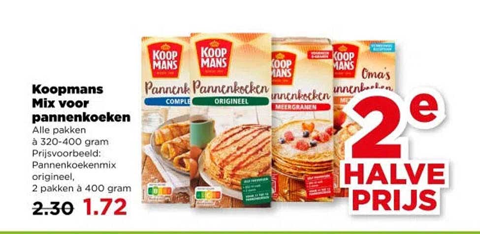 Koopmans Mix voor pannenkoeken 2e halve prijs