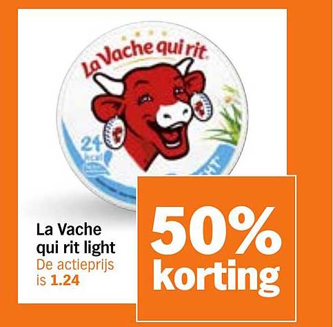 La Vache qui rit light 50% korting
