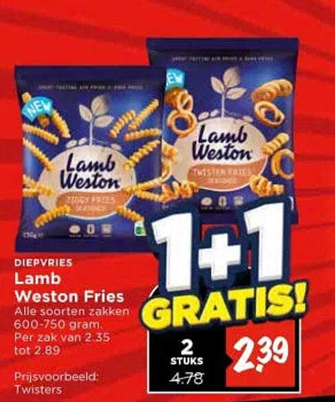 Lamb Weston Fries 1+1 GRATIS!