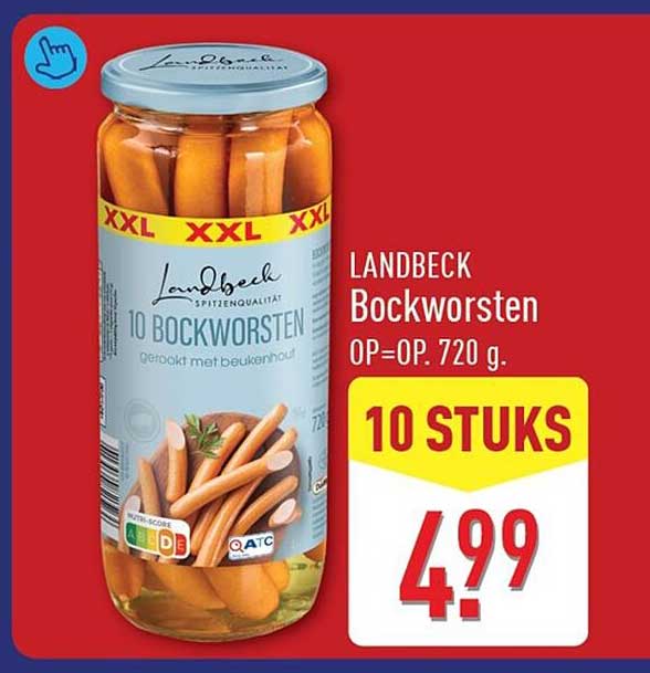 LANDBECK Bockworsten OP=OP. 720 g. 10 STUKS