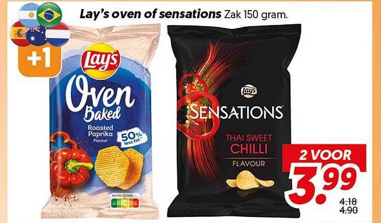 Lay’s oven of sensations Zak 150 gram +1
