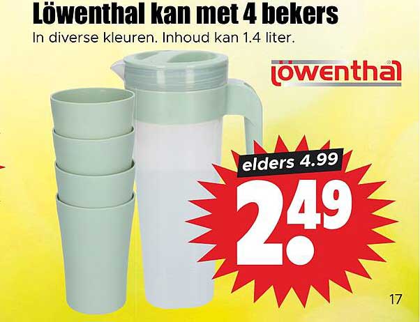 Löwenthal kan met 4 bekers