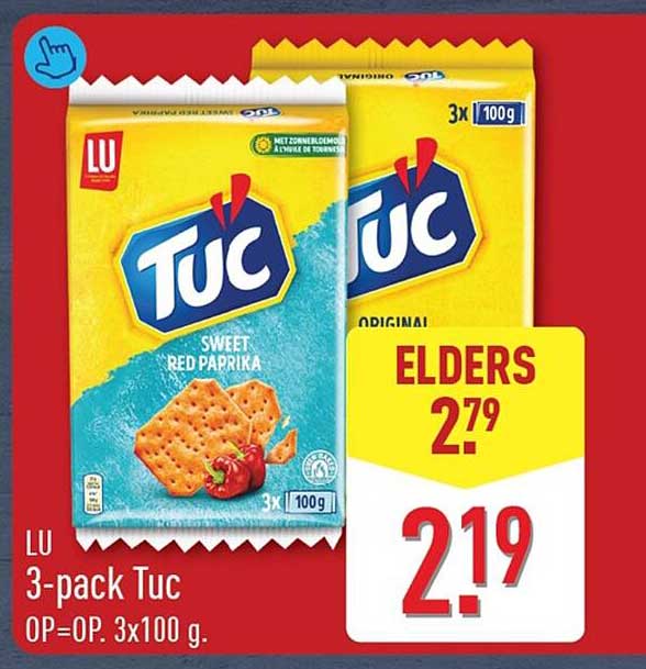 LU 3-pack Tuc OP=OP. 3x100 g.