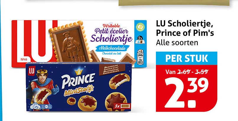LU Scholiertje, Prince of Pim's Alle soorten PER STUK